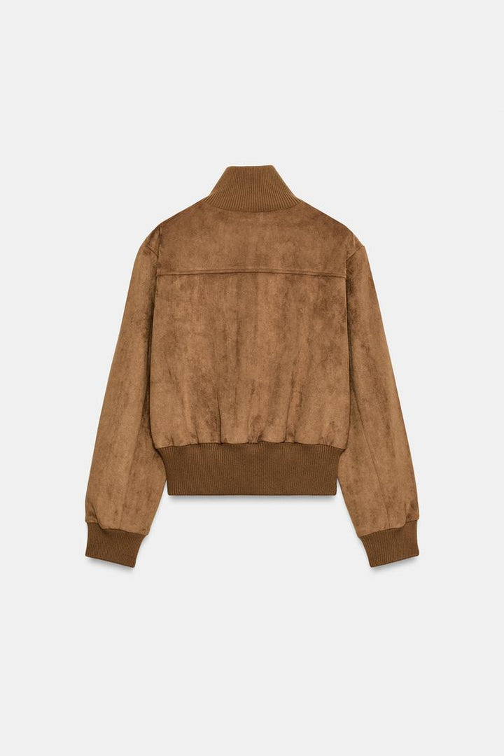 Mae Suede Bomber Jacket