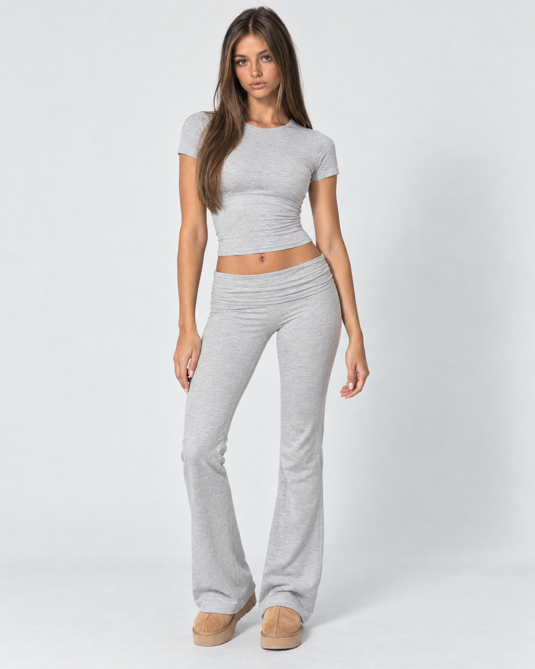 Off Duty Flare Set — women's two-piece set, front view