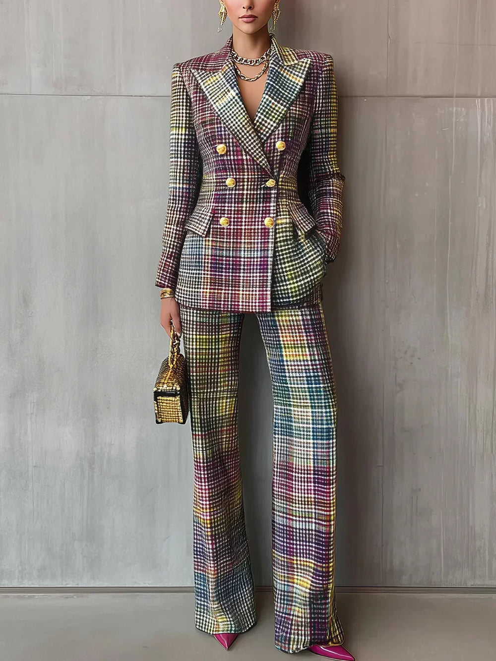 Women's power suit blazer co-ord – side view