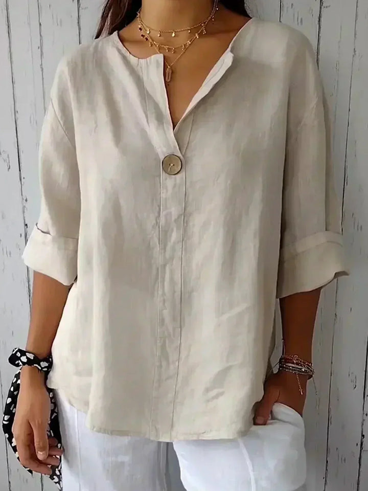 Jessa V-Neck Blouse — front view