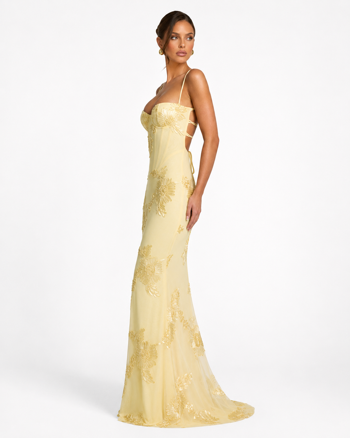 Rosalie Corset Gown - women's gown, detail close-up