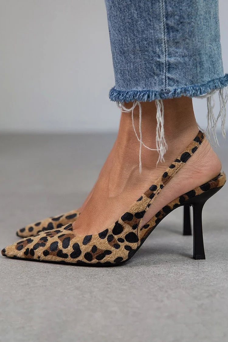 Animal Print Pumps — front view