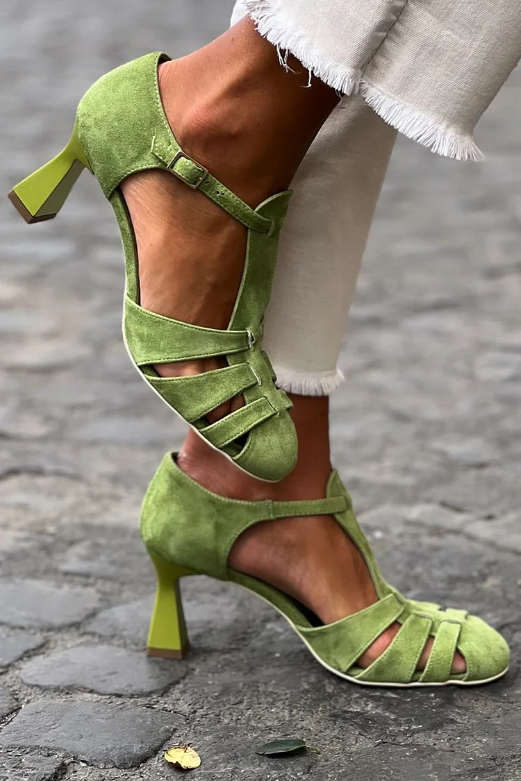 Elegant Mid-Heel Sandal — front view