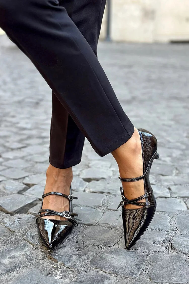 Pointed Toe Heel With Double — front view