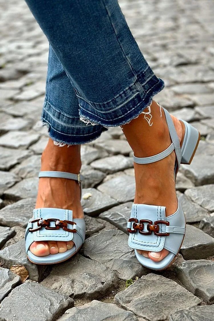 Sandals With Chain Detail — front view