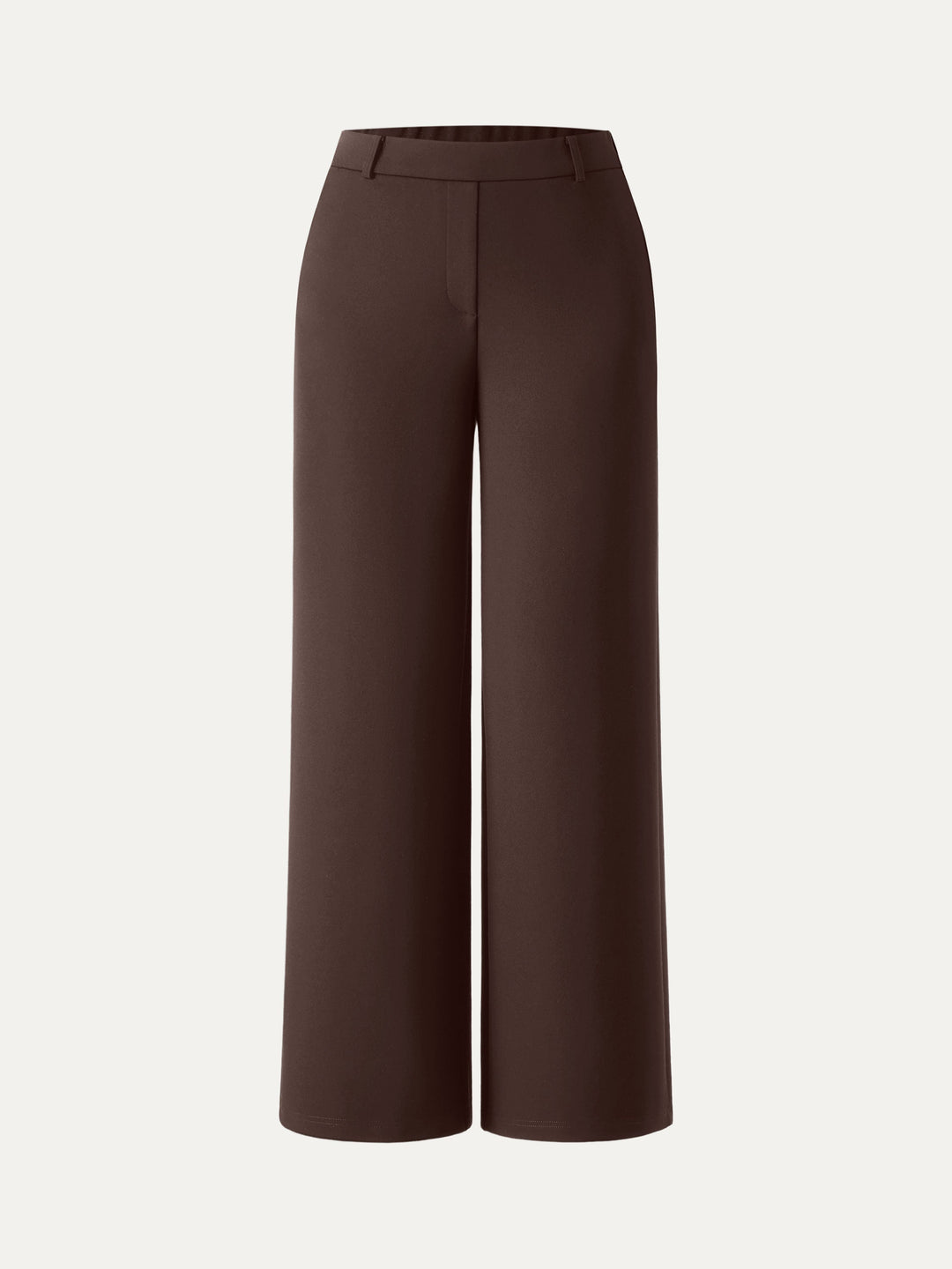 Ponte Mid-Rise Wide-Leg Pants with Pockets
