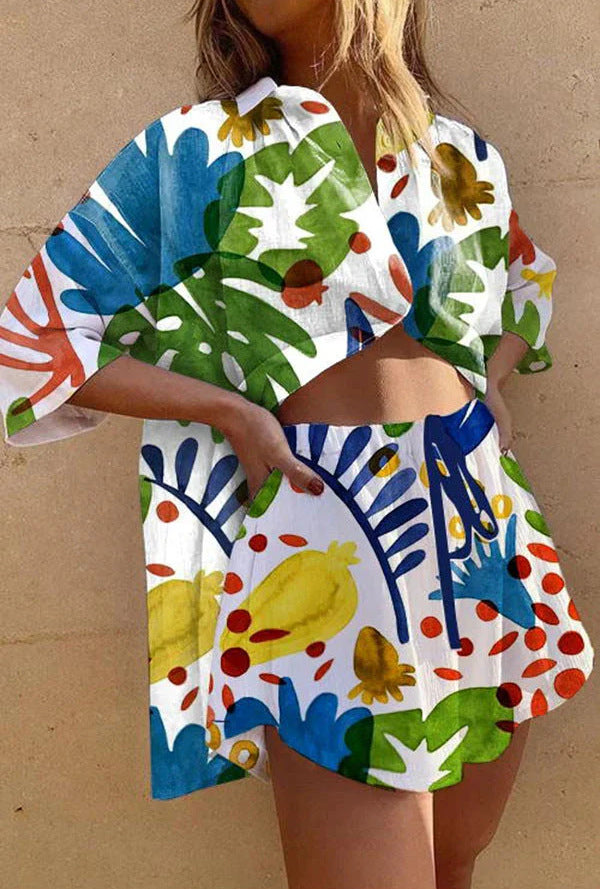 Oriana Summer Shorts Set — front view