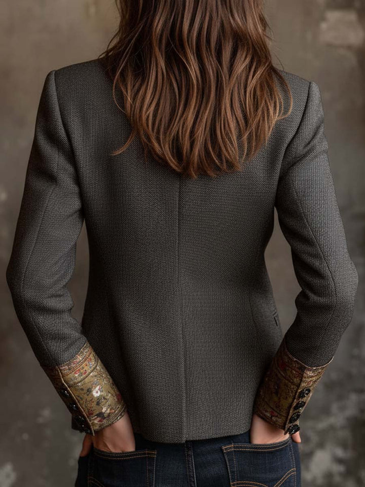 Vintage Floral Print Contrast Blazer | Harry & Kate London