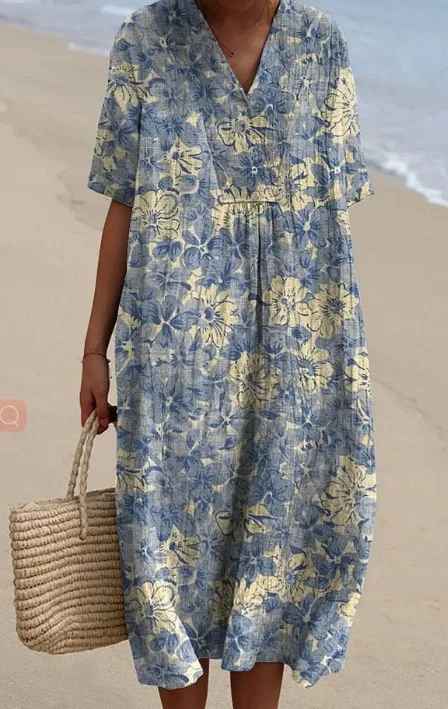 Margaret Floral Maxi Dress — close-up view