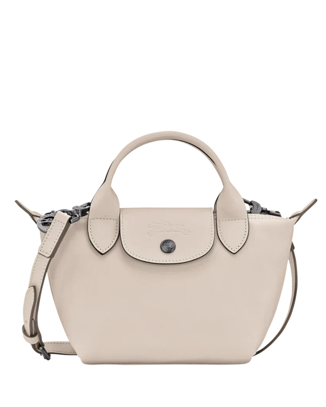 Longchamp Le Pliage Xtra XS Leather Bag Paper cream front view