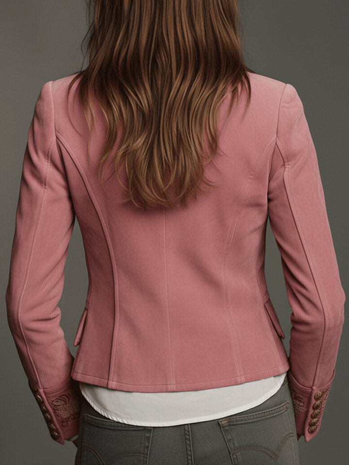 Vintage Double-Breasted Suede Embroidery Jacket | Harry & Kate London