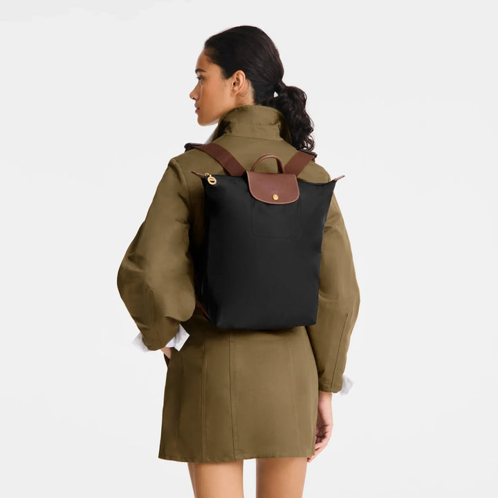 Longchamp Le Pliage Original Backpack Black — back view