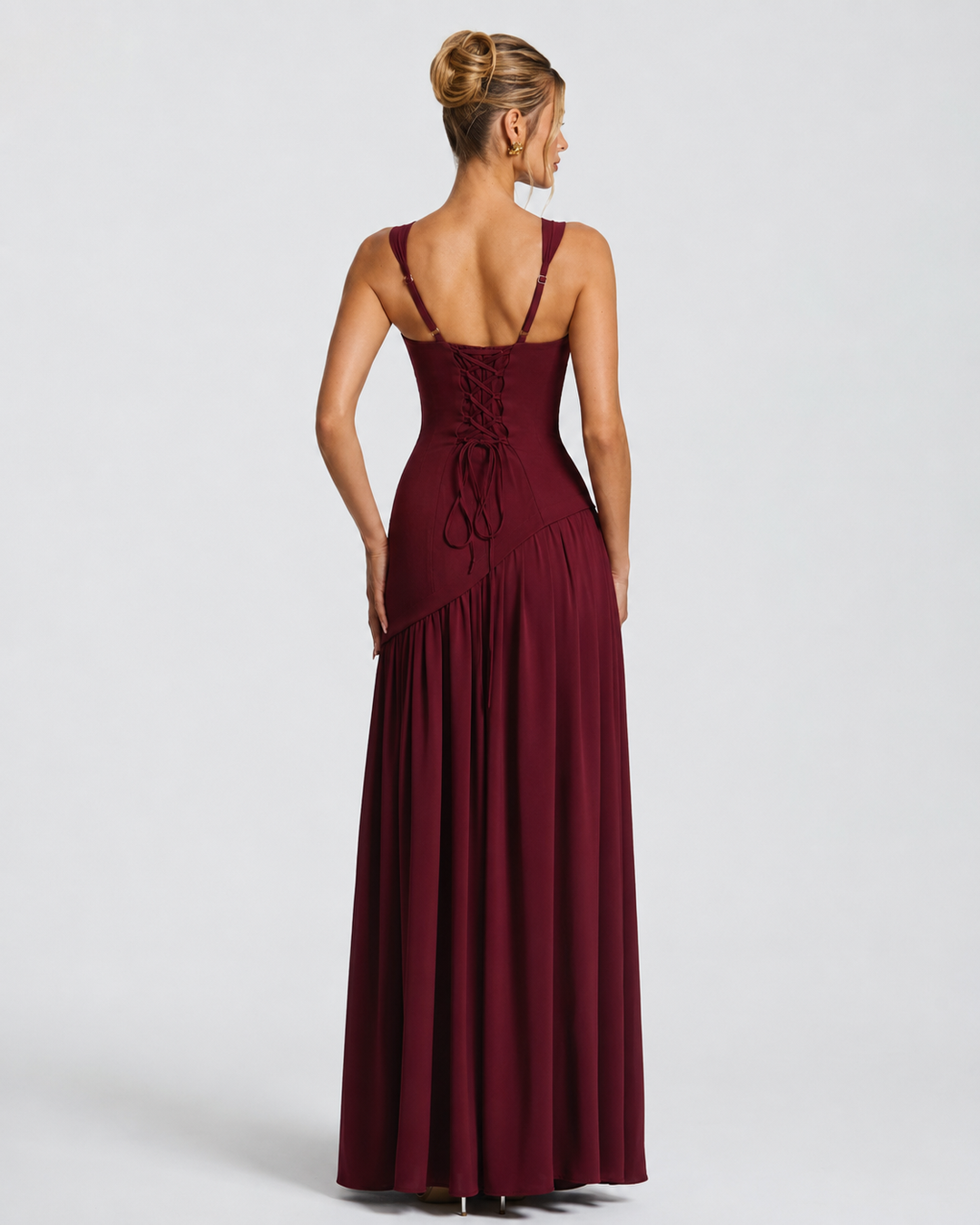 Aria Maxi Dress - women's maxi dress, back detail