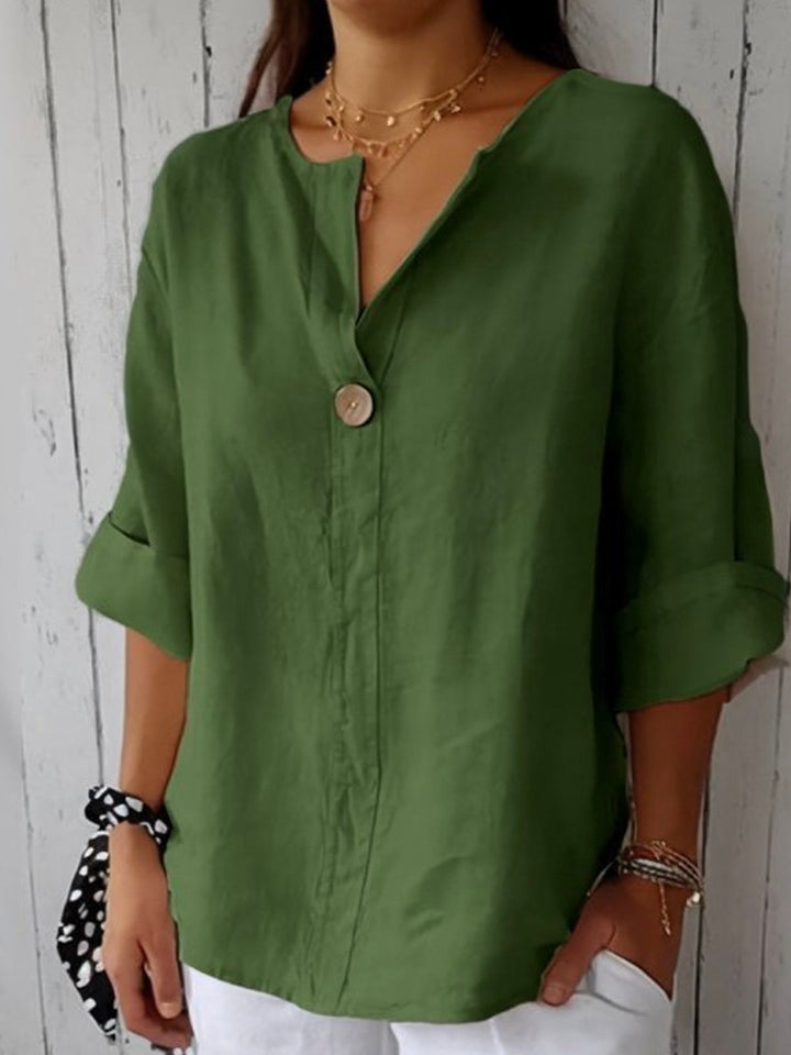 Jessa V-Neck Blouse — side view