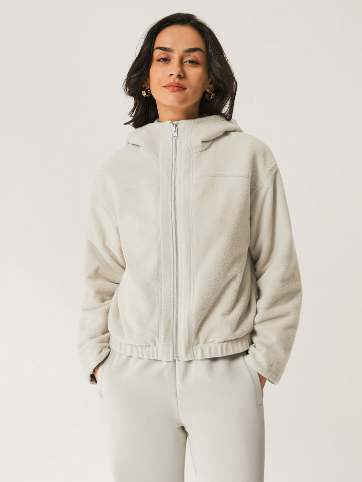 2Pcs Set Fleece Reversable Hooded Jacket & Fleece Lined Cargo Pant