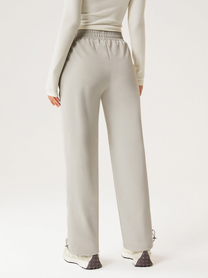 2Pcs Set Fleece Reversable Hooded Jacket & Fleece-Lined Elastic Waist Pants