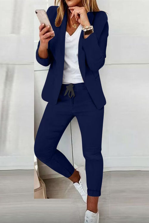 Mieczyslawa two-piece tailored set – back view