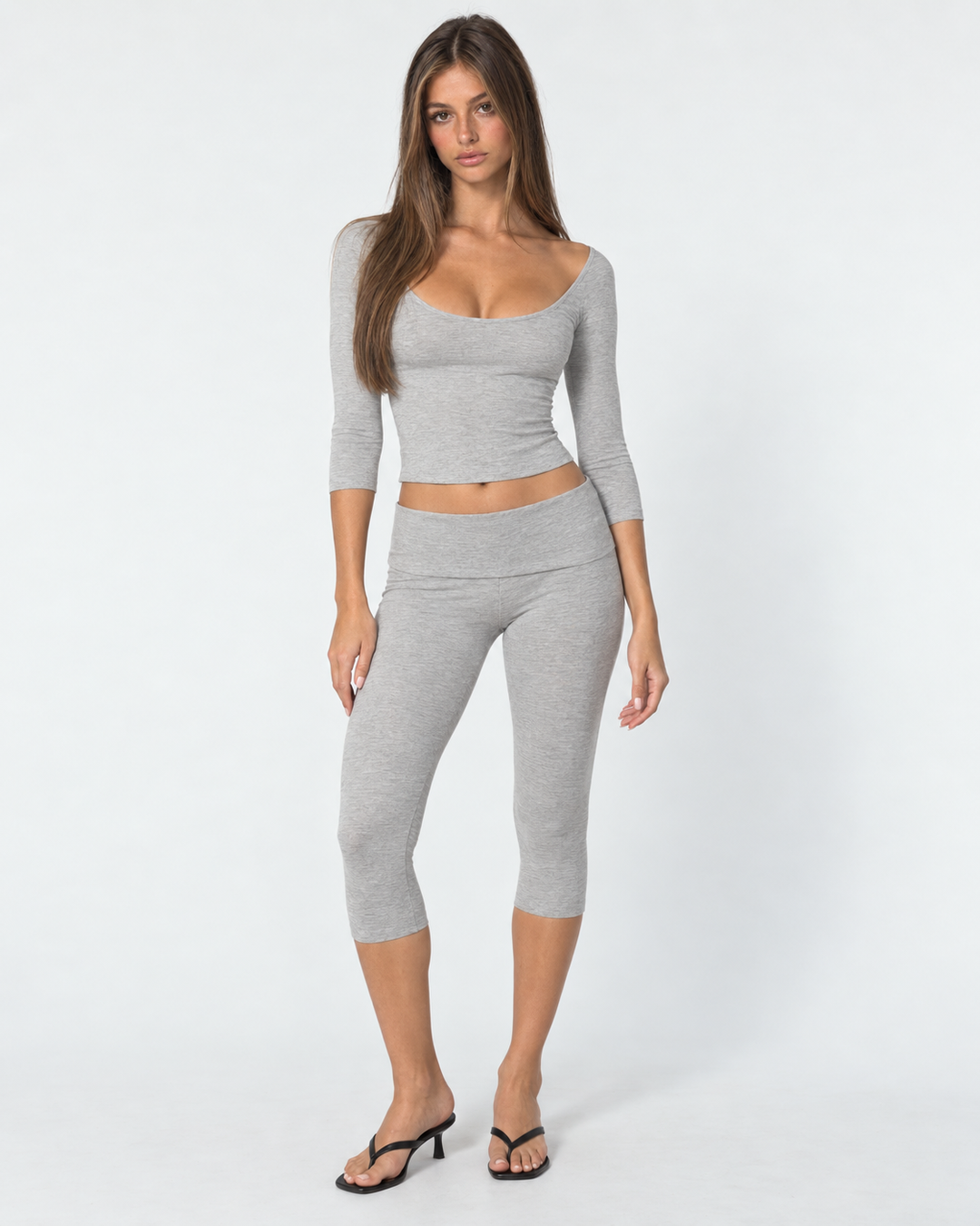Soft Girl Era Capri Set — women's two-piece set, front view