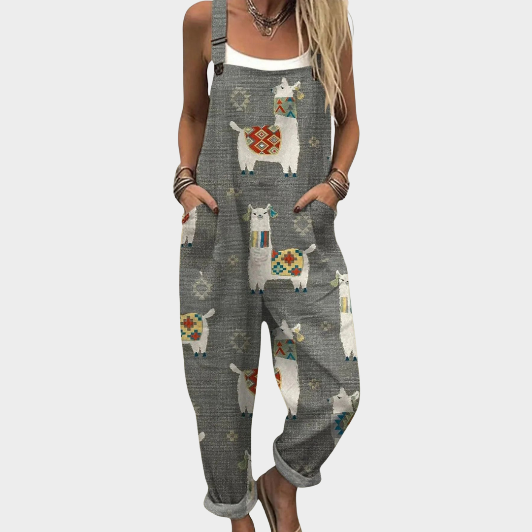 Relaxed Dungaree Jumpsuit — front view