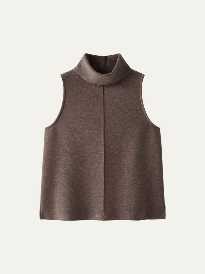 Turtle Neck Split Hem Top