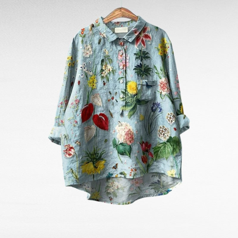 Alexis Colourful Summer Blouse — front view