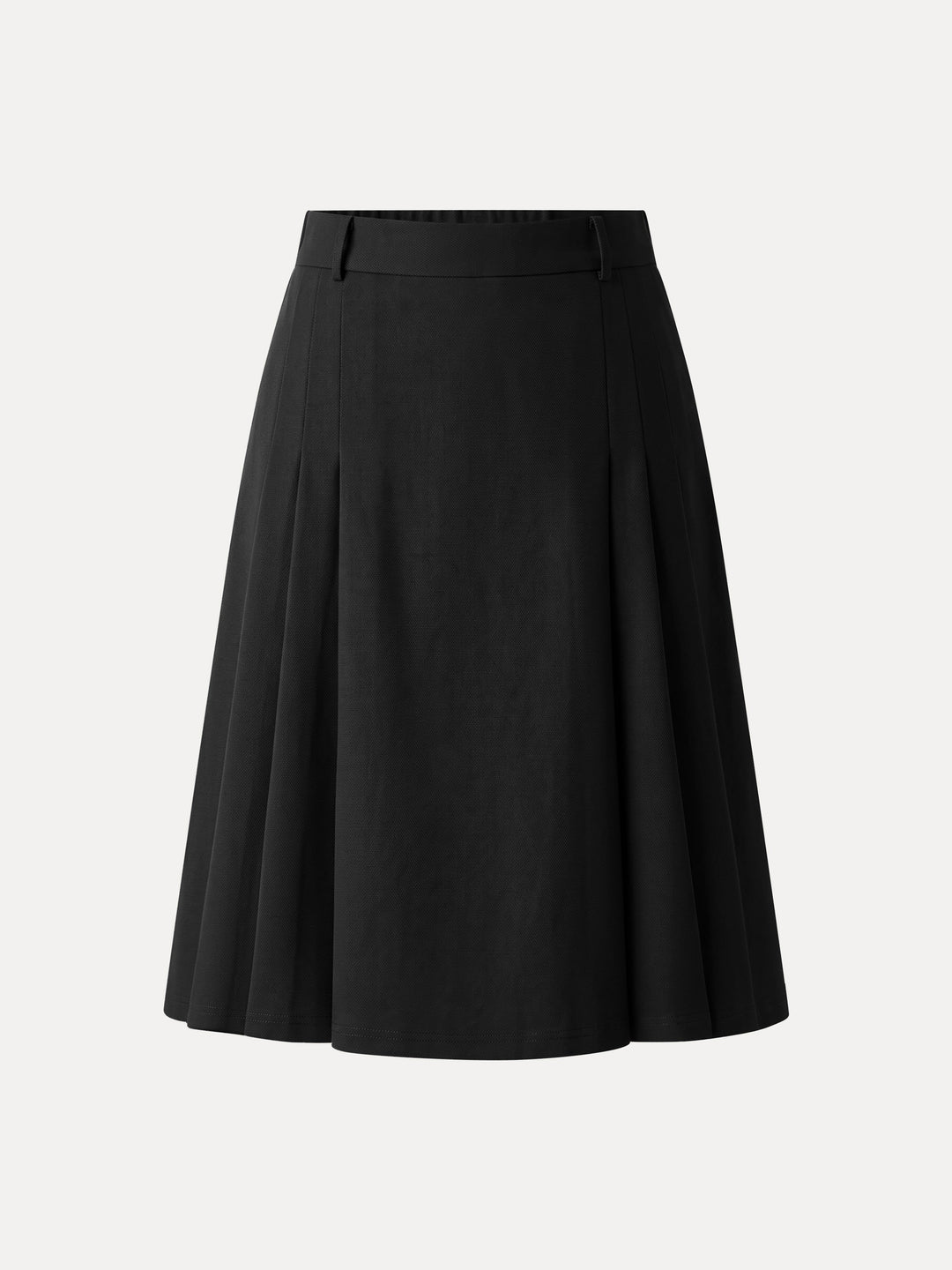 Ponte High-Rise Tucked Knee-Length Skirt