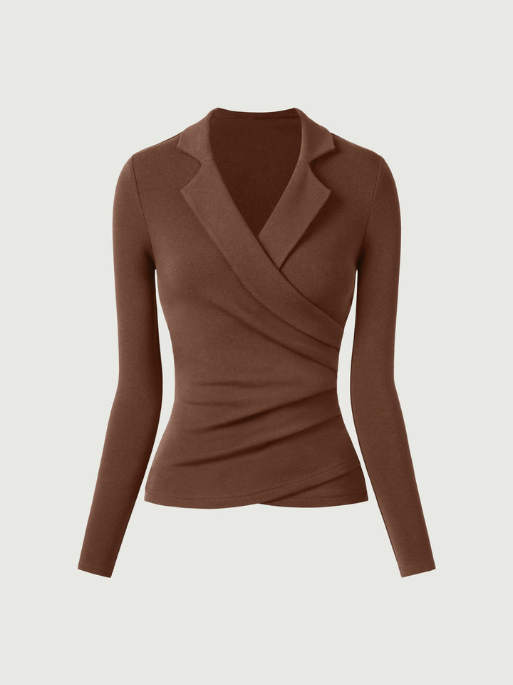 ProWarm Collared Surplice Top