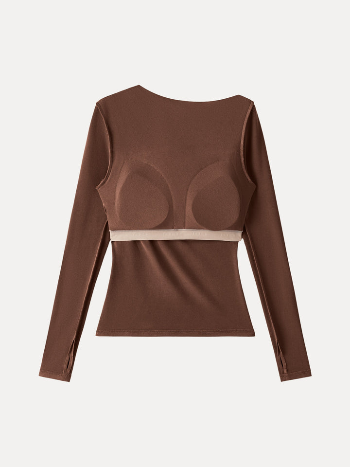 ProWarm Boatneck Shoulder-Tuck Built-In Bra Top 2.0