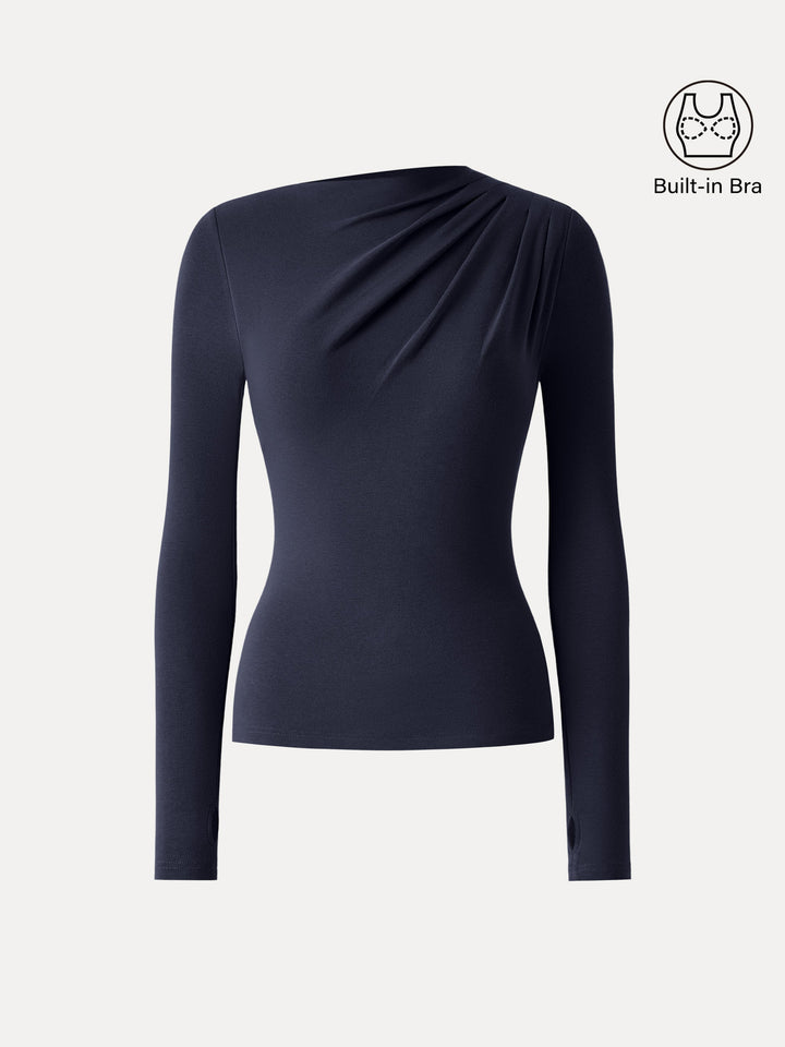 ProWarm Boatneck Shoulder-Tuck Built-In Bra Top 2.0