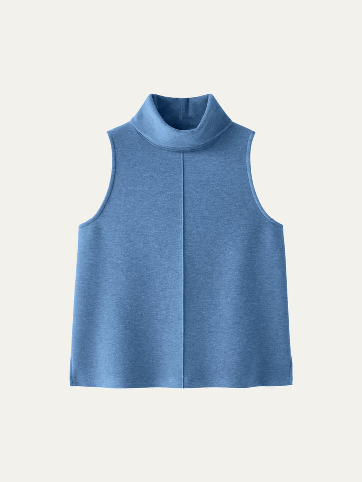 Turtle Neck Split Hem Top