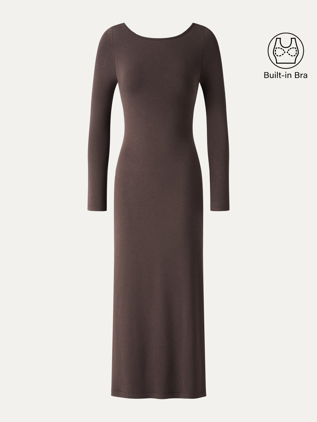 ProWarm Boatneck Open-Back Midi Built-In Bra Dress 2.0