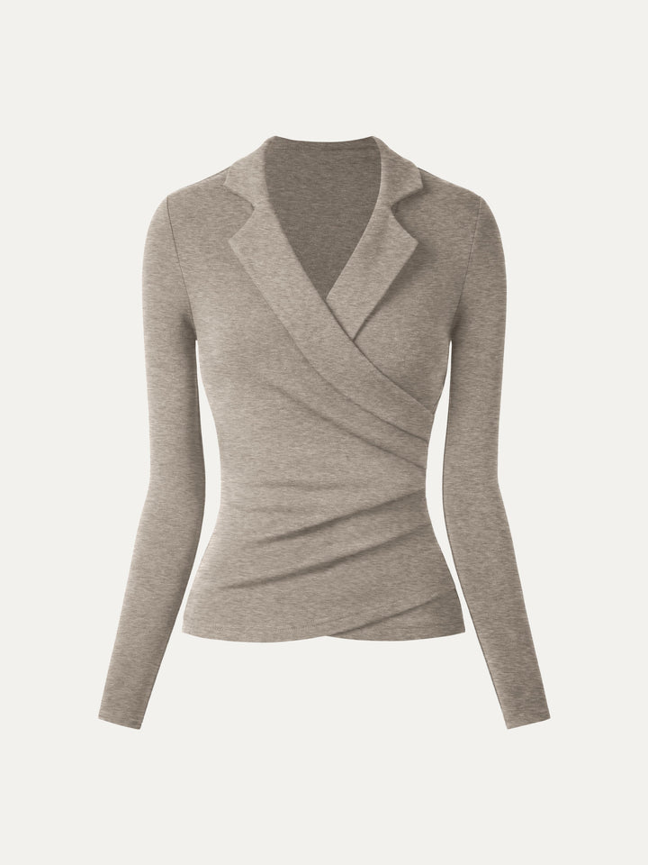 ProWarm Collared Surplice Top