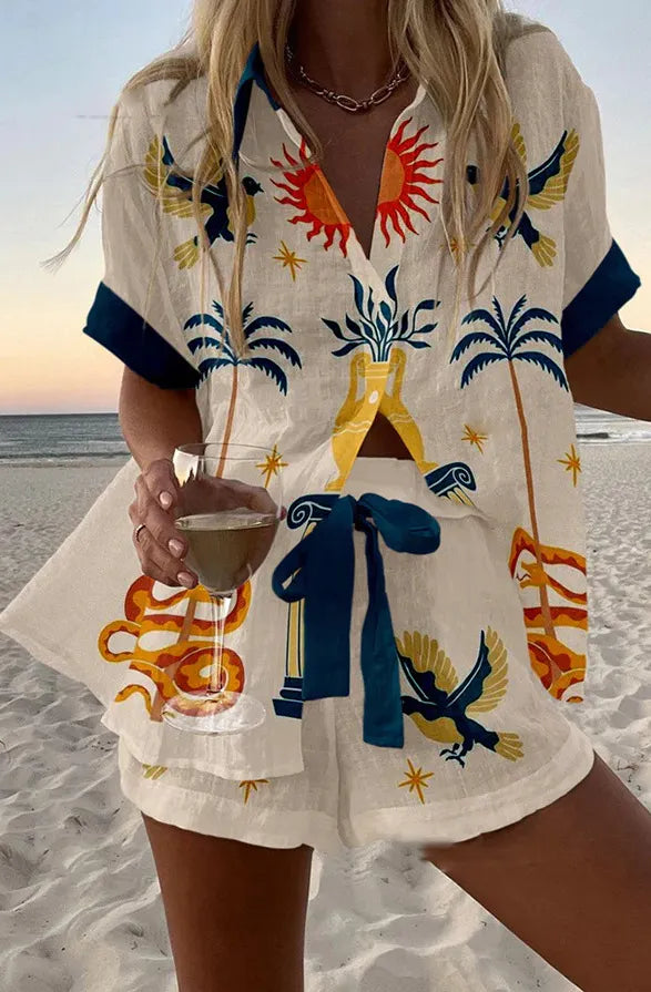Isadora Summer Shorts Set — front view
