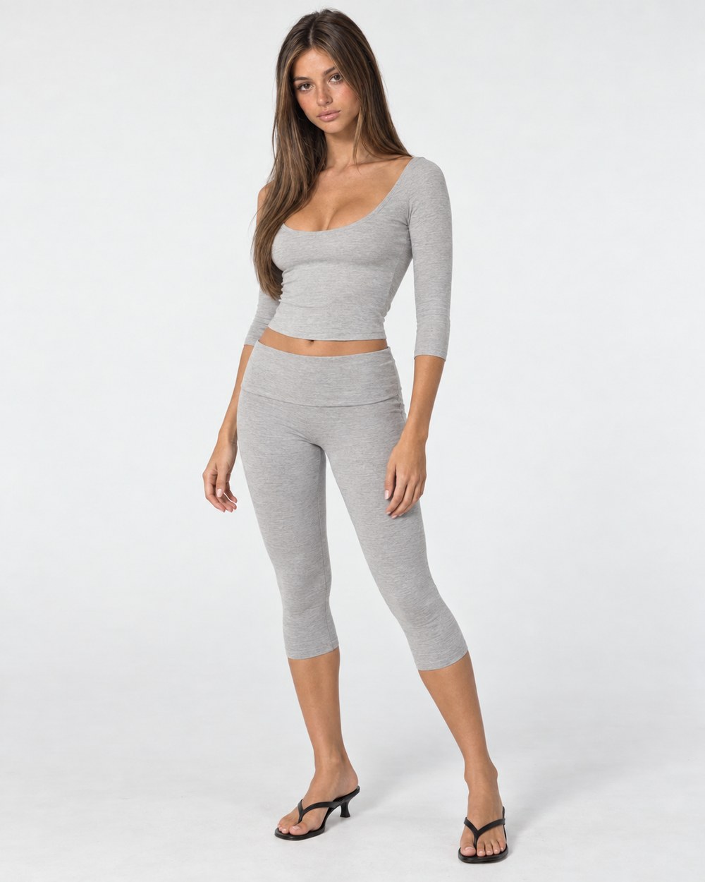 Soft Girl Era Capri Set — women's matching sets, back view