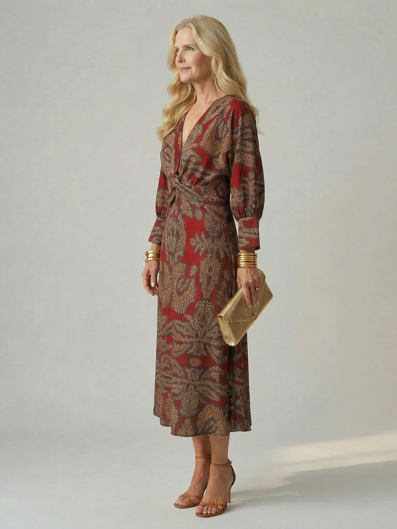 Lune Midi Dress — styled view