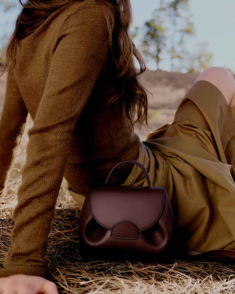 Textured Leather Top Handle Crossbody Satchel Bag