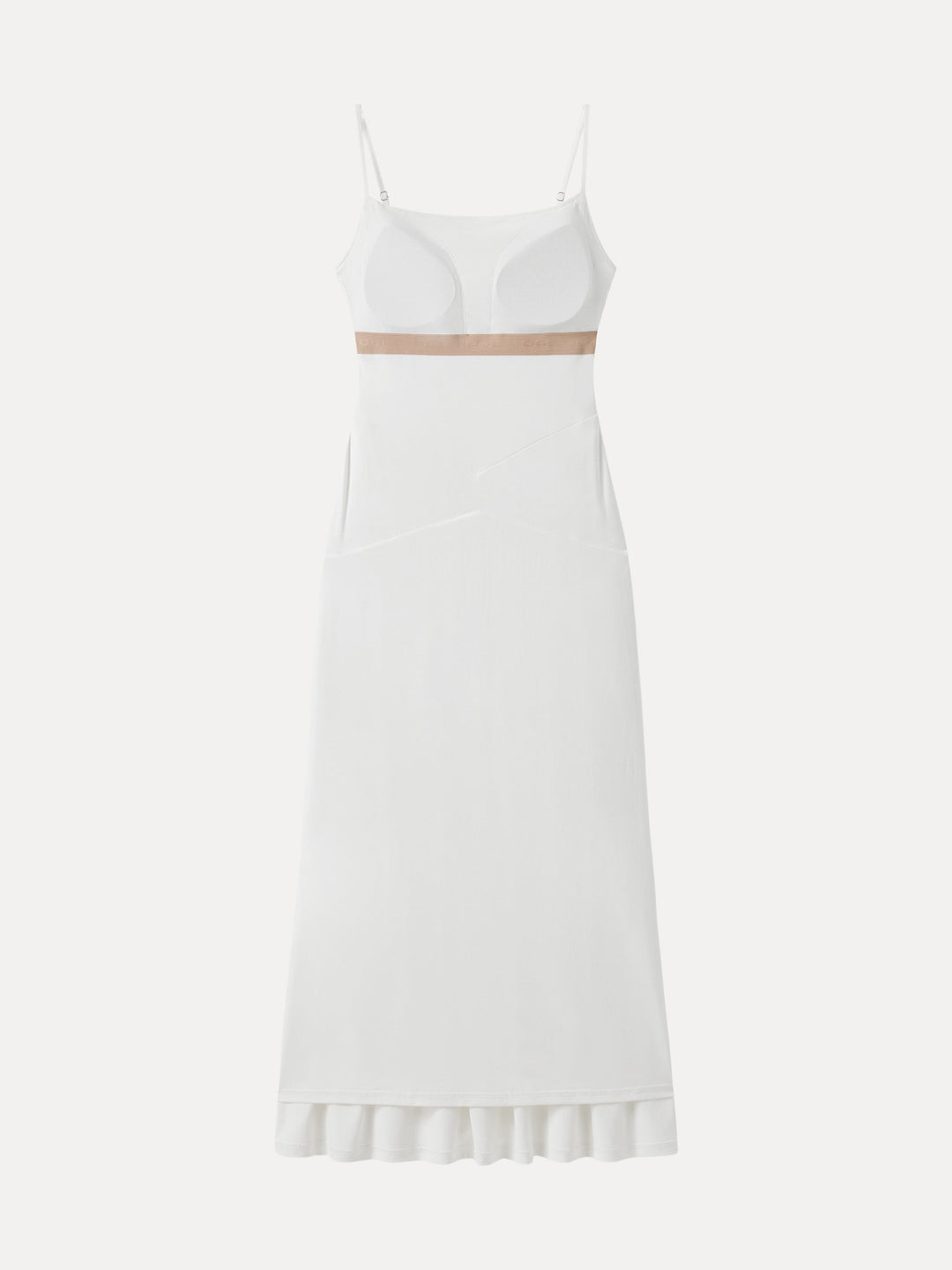 Not-See-Thru Spaghetti Gathered Maxi Built-In Bra Dress 2.0
