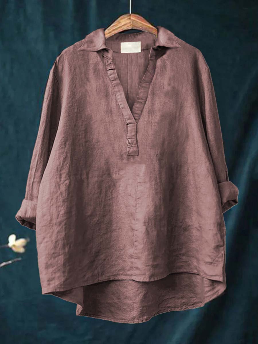 Andrea Art Print Blouse — front view