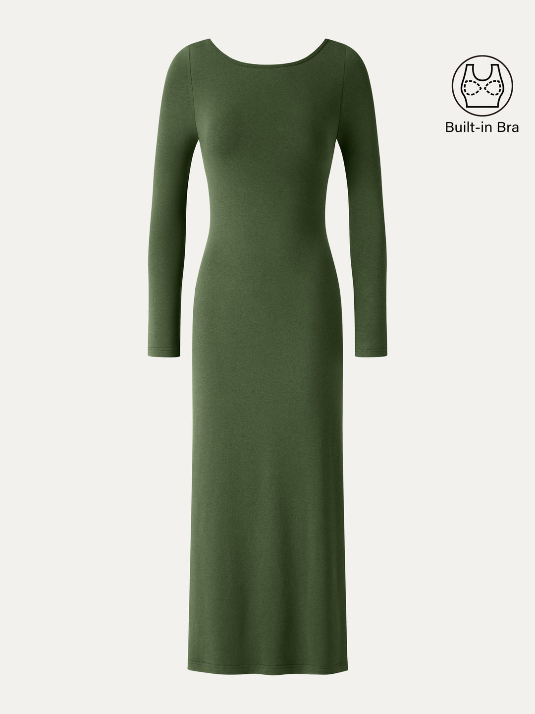 ProWarm Boatneck Open-Back Midi Built-In Bra Dress 2.0