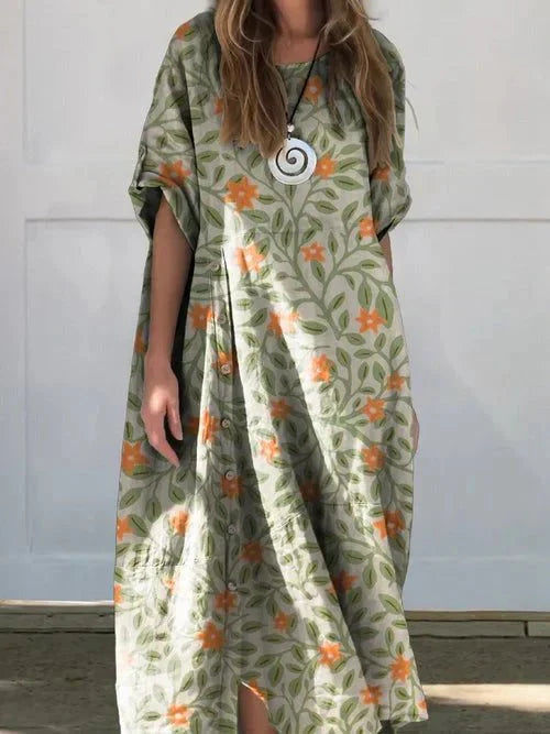 Islay Boho Summer Dress — close-up view