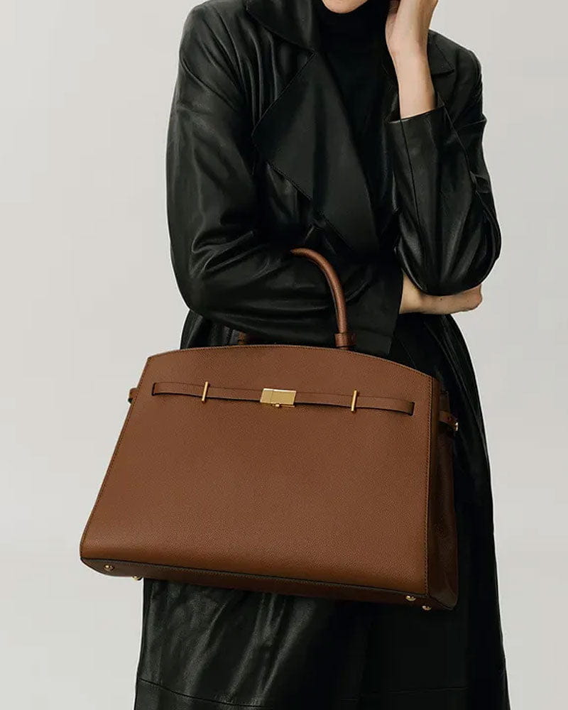 Women's Elegant Structured Top Handle Bag