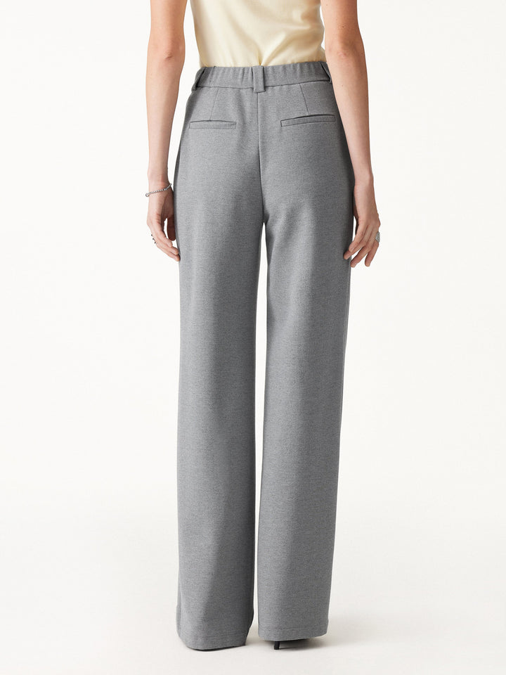 Ponte High-Rise Straight-Leg Pants with Pockets