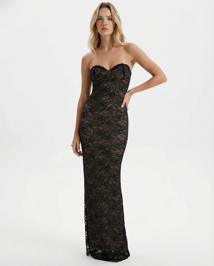 ARIA Lace Muse Maxi Dress - women's maxi dress, full-length styled look