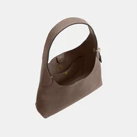 brooklyn shoulder bag coach dark stone leather