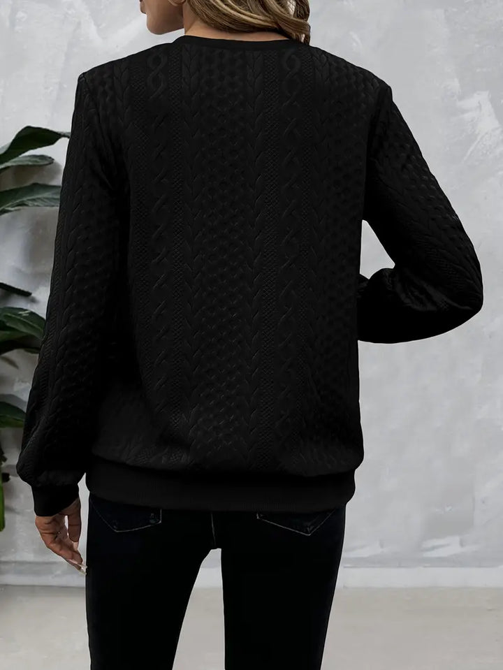 Zoe Elegant Zip-Up Sweater For Comfort And Style — close-up view