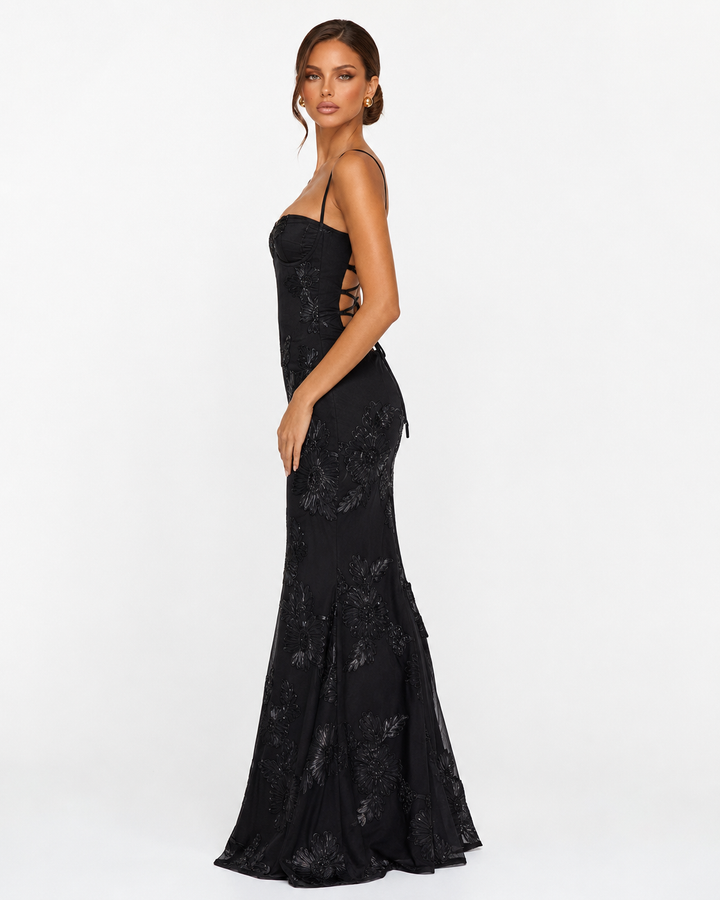 Rosalie Corset Gown - women's gown, shoulder detail