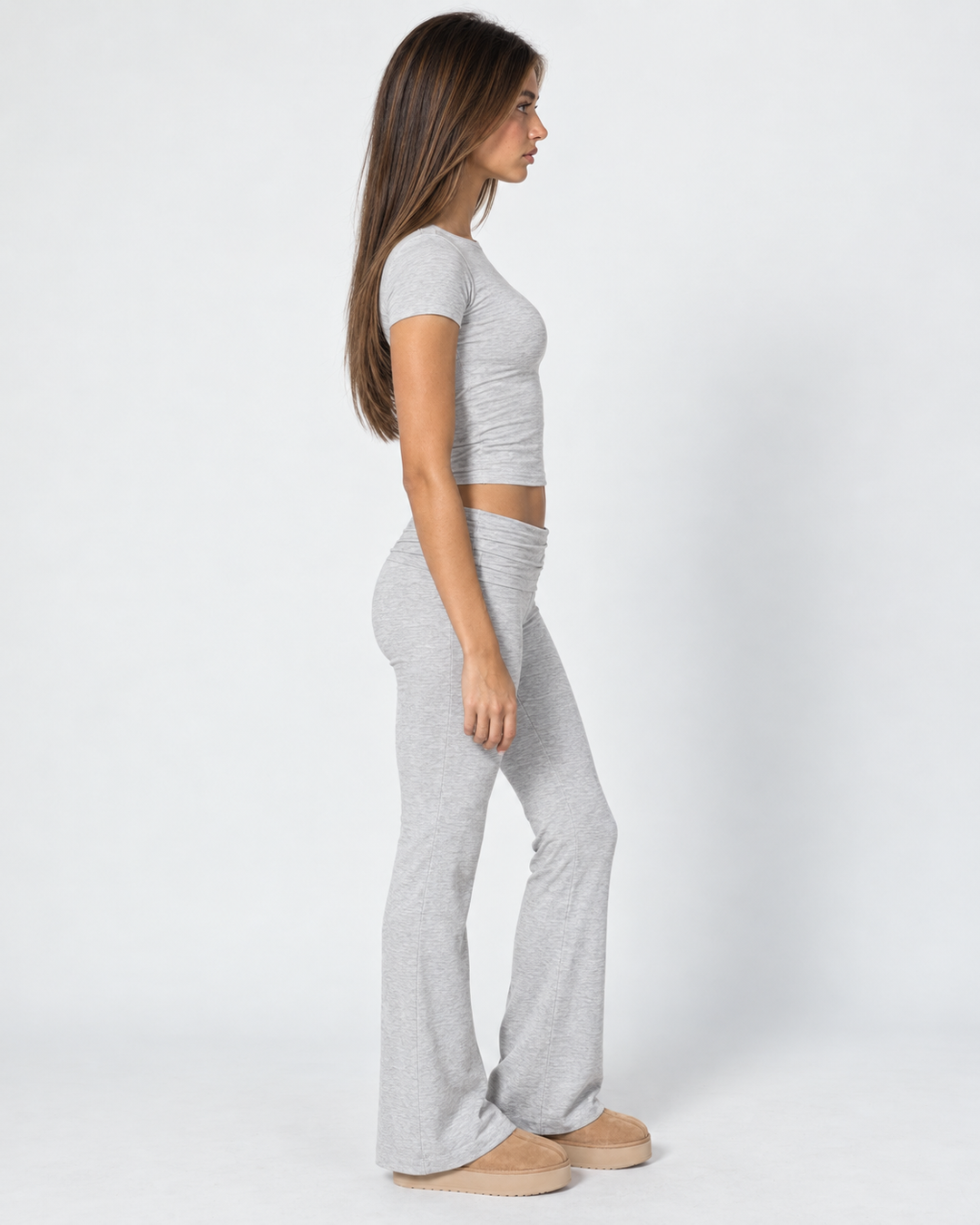Off Duty Flare Set — women's two-piece set, side view