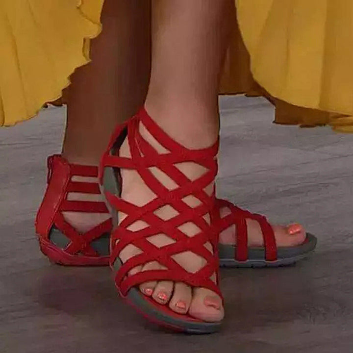 Ella Orthopedic Gladiator Sandals — top view