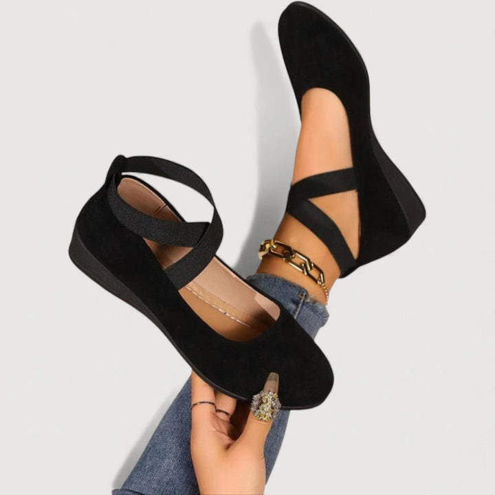 Livia Elegant Comfort Flats — front view