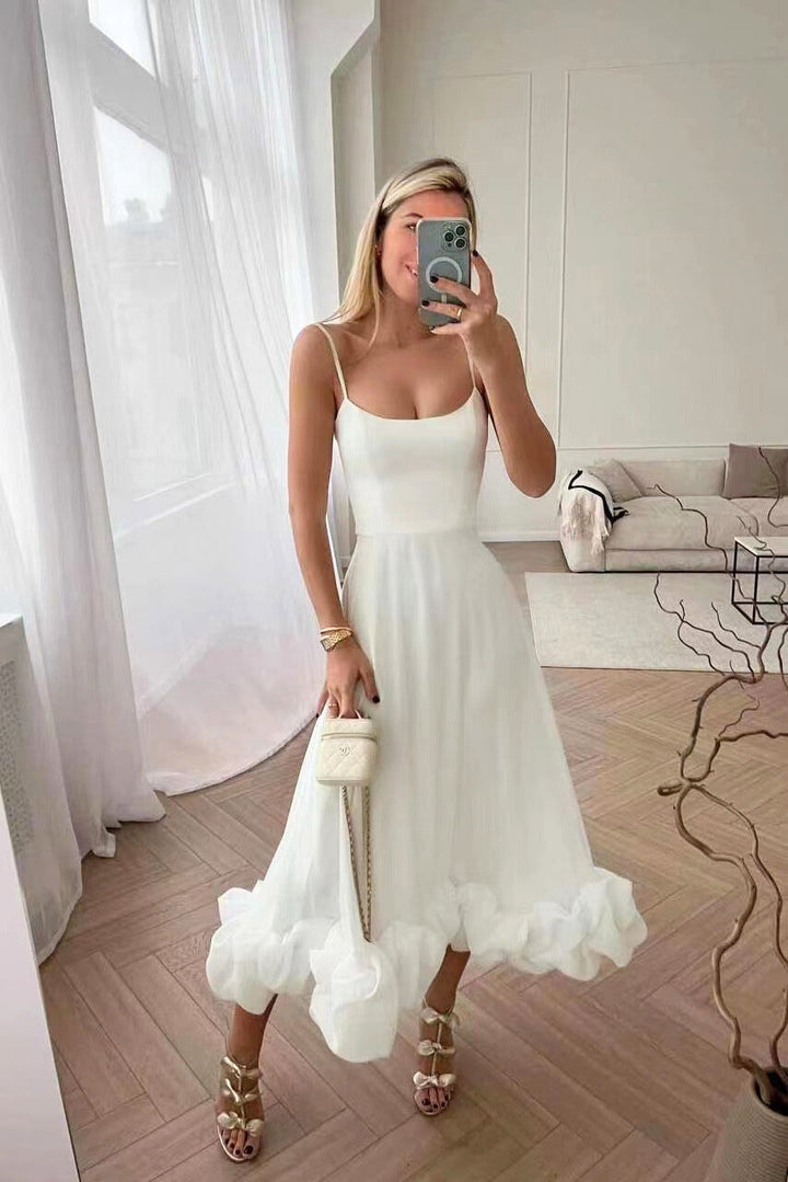 Ruffle Hem Homecoming Dress